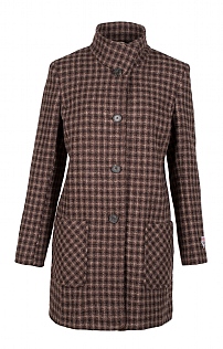 House of Bruar Harris Tweed Ladies Harris Tweed Funnel Coat, Ethnic